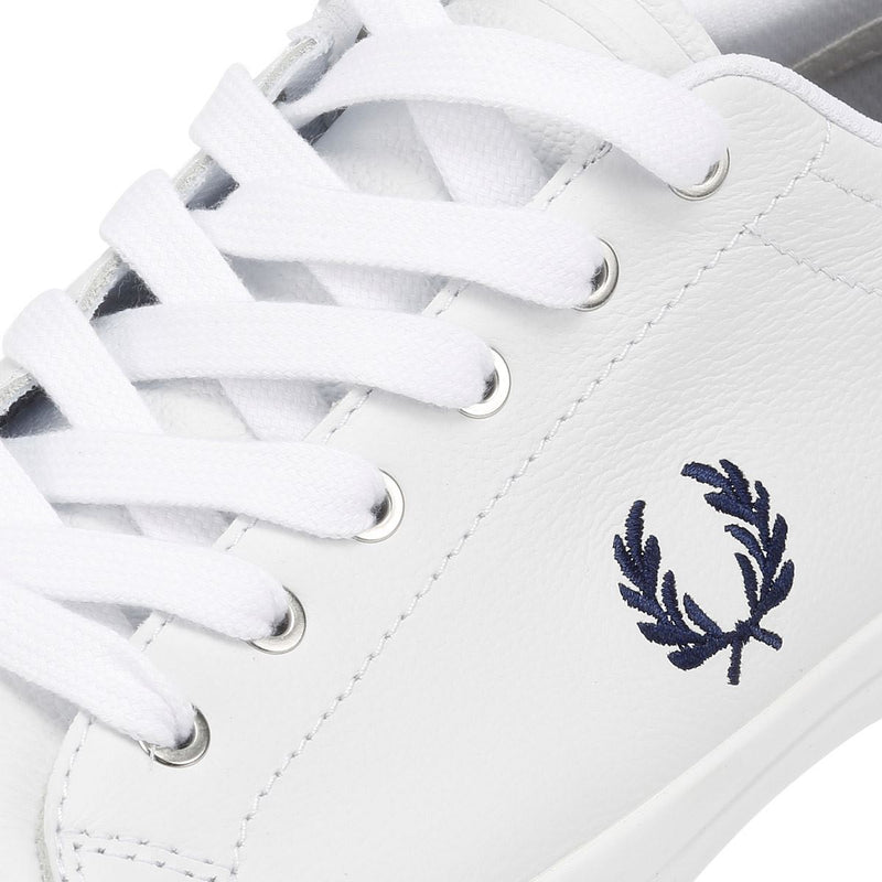 Fred Perry Baseline Baskets Blanches En Cuir Pour Hommes