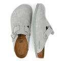 Birkenstock Boston Sabots Gris En Daim