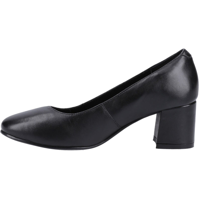 Hush Puppies Anna Wide Talons Noirs En Cuir Pour Femmes