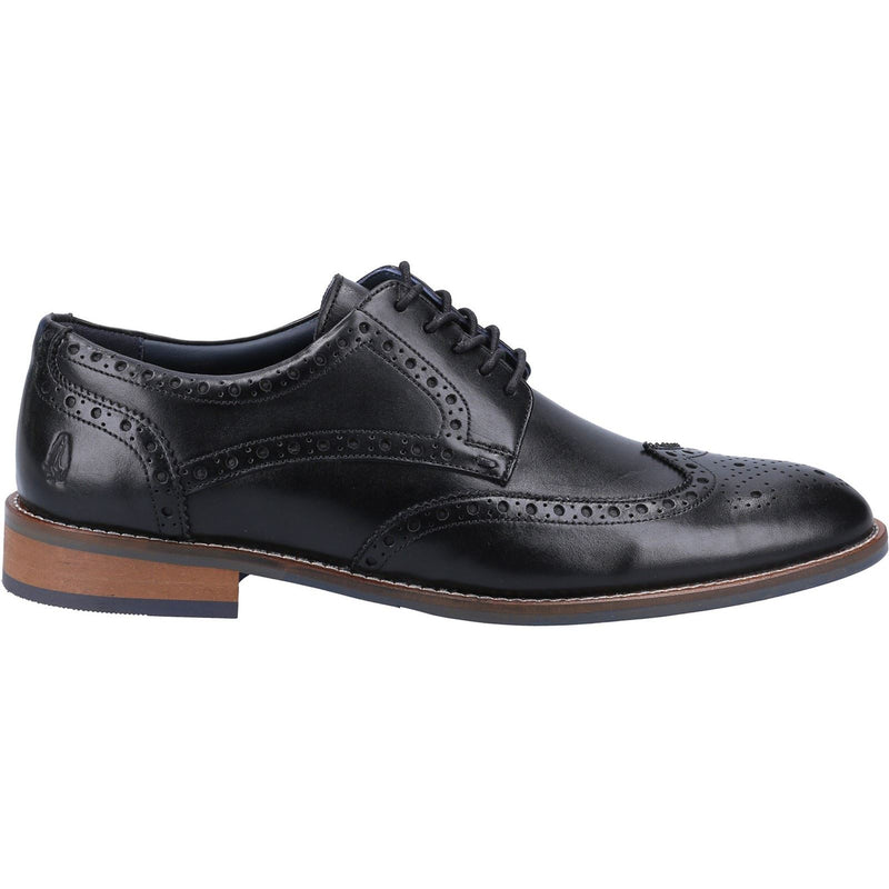 Hush Puppies Dustin Brogue Chaussures Richelieu Noires En Cuir Pour Hommes
