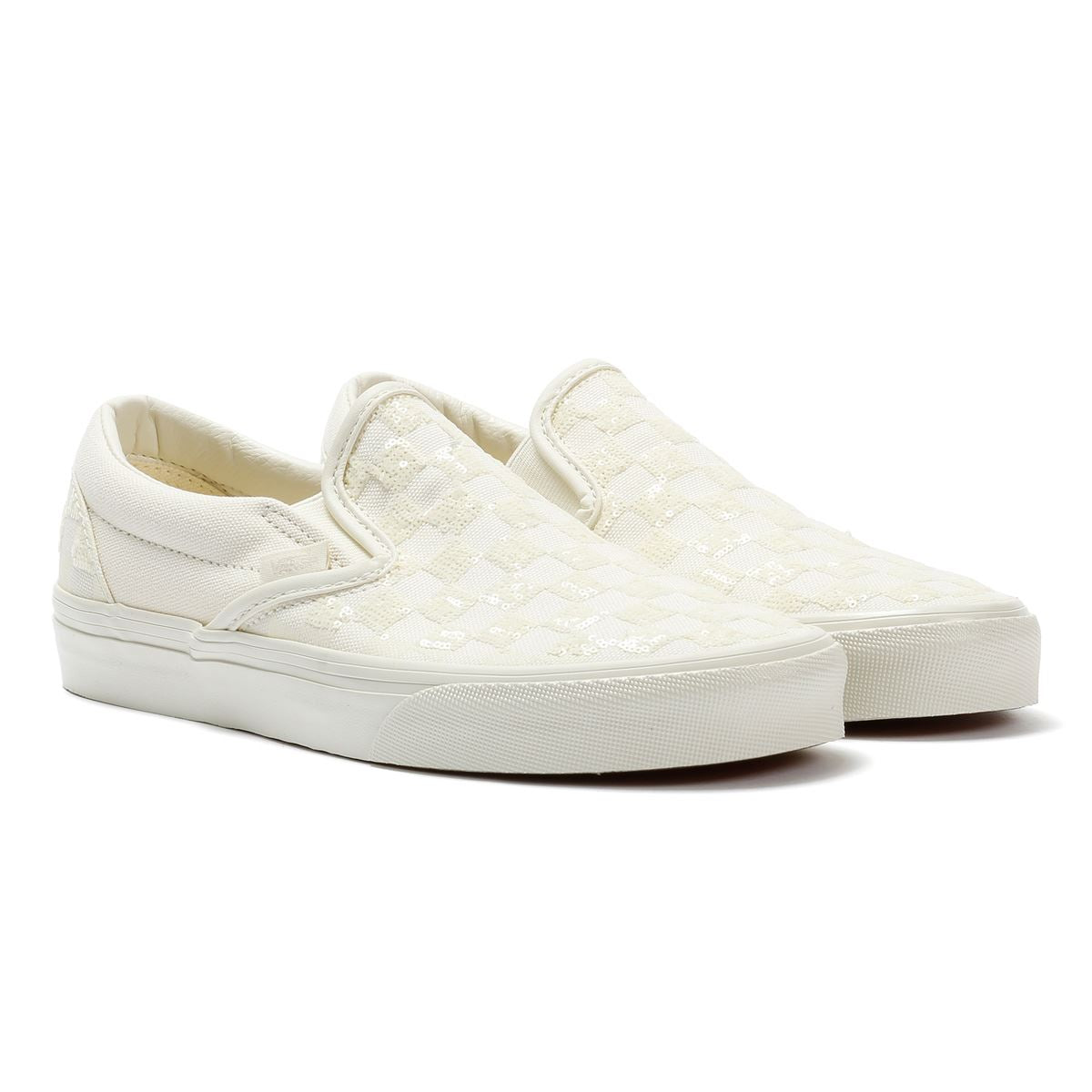 Vans Classic Slip-On Baskets Blanches En Toile