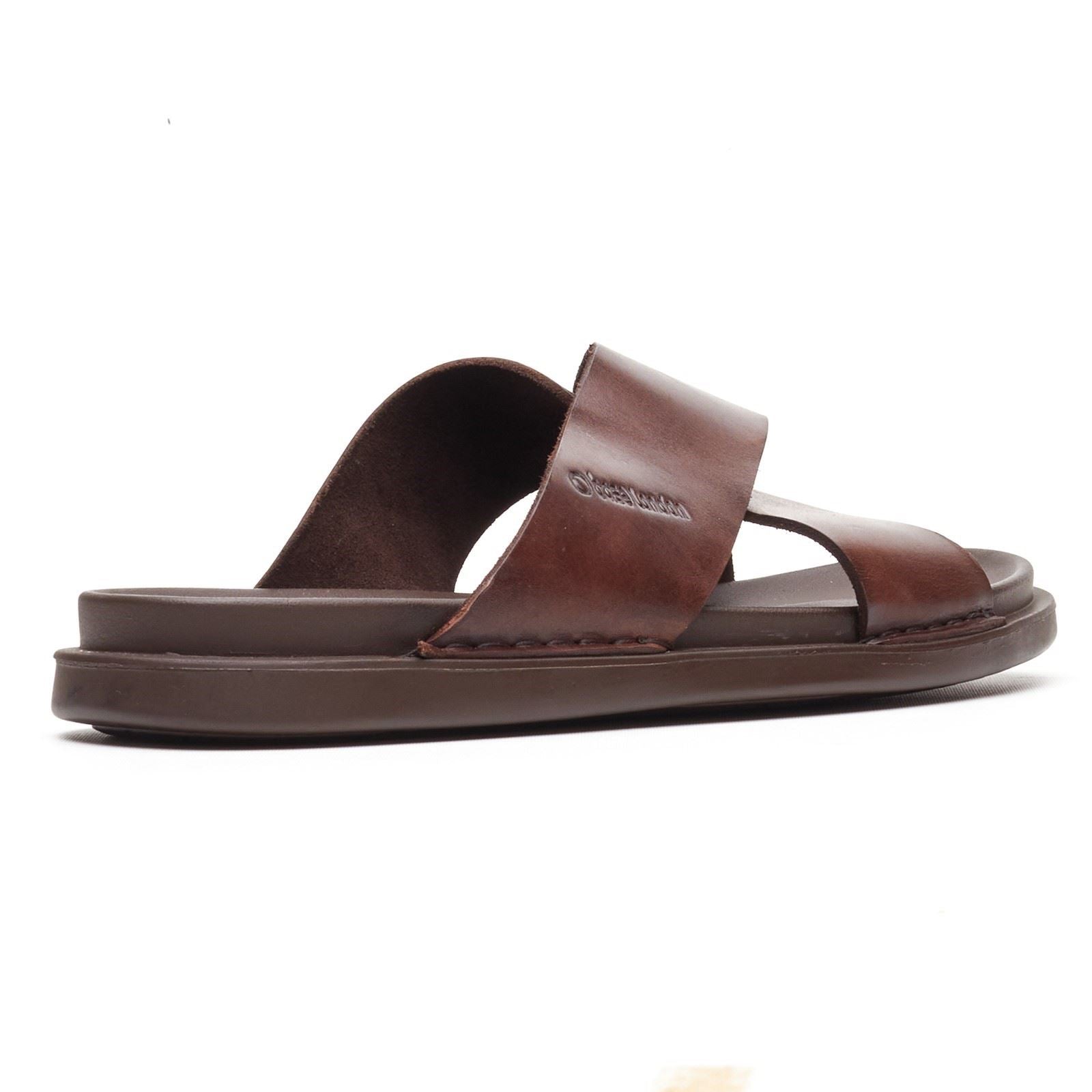 Base London Drift Sandales En Cuir Marron Pour Hommes