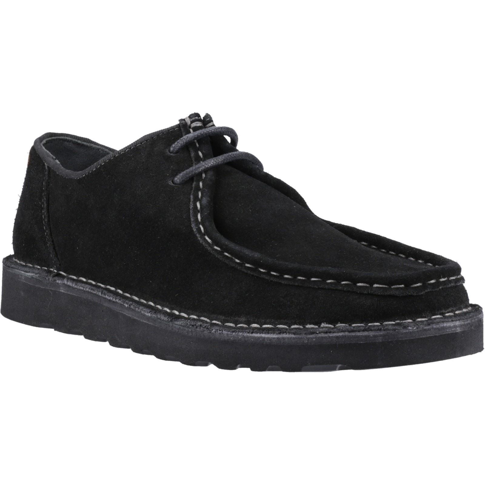 Hush Puppies Otis Chaussures Noires À Lacets Pour Hommes En Suède
