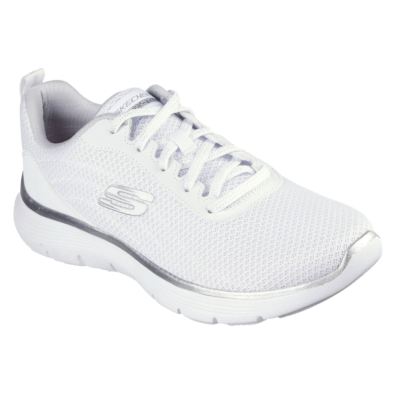 Skechers Flex Appeal 5.0 Uptake Chaussures De Sport Blanc/Argent Pour Femme