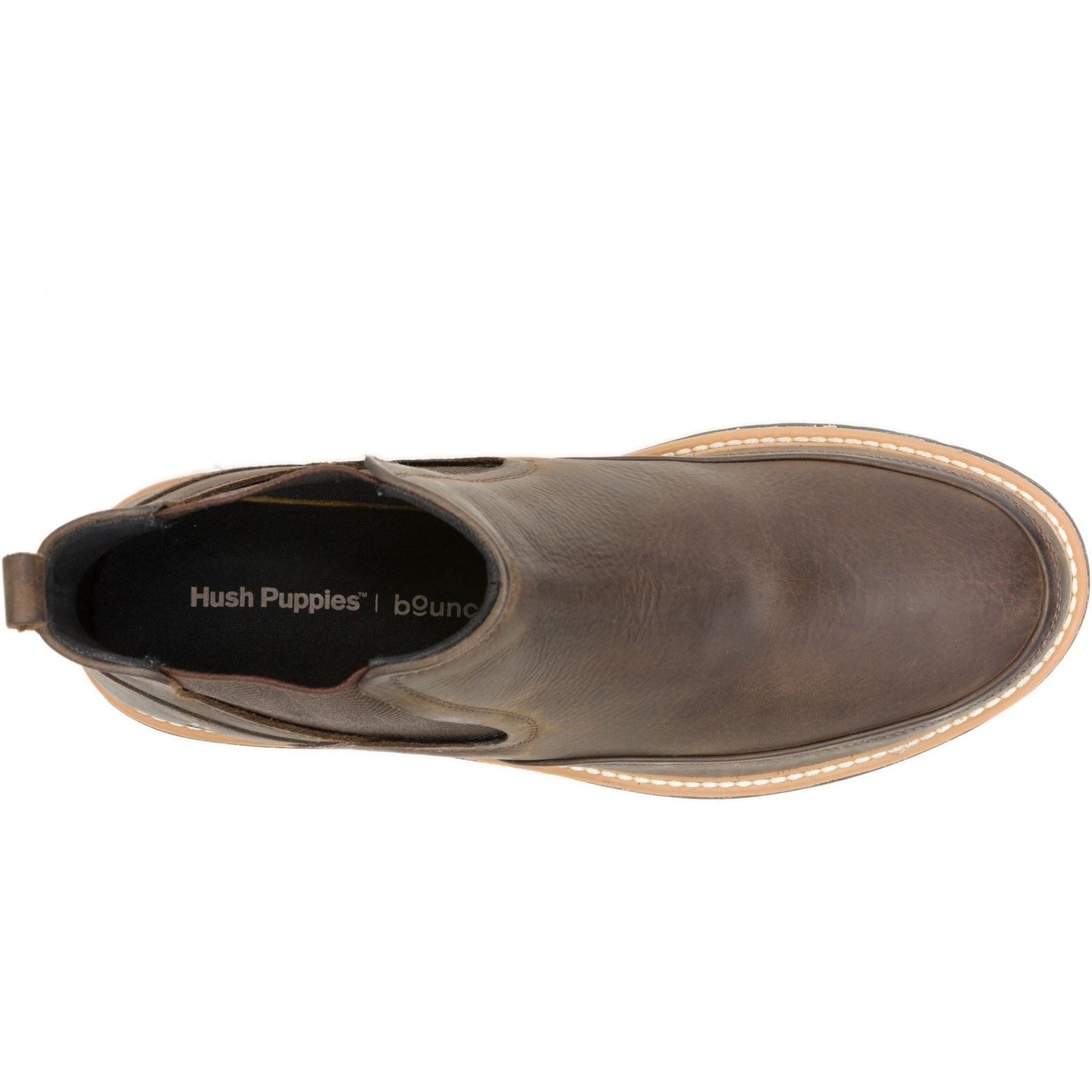 Hush Puppies Jenson Bottes En Cuir Marron Pour Homme