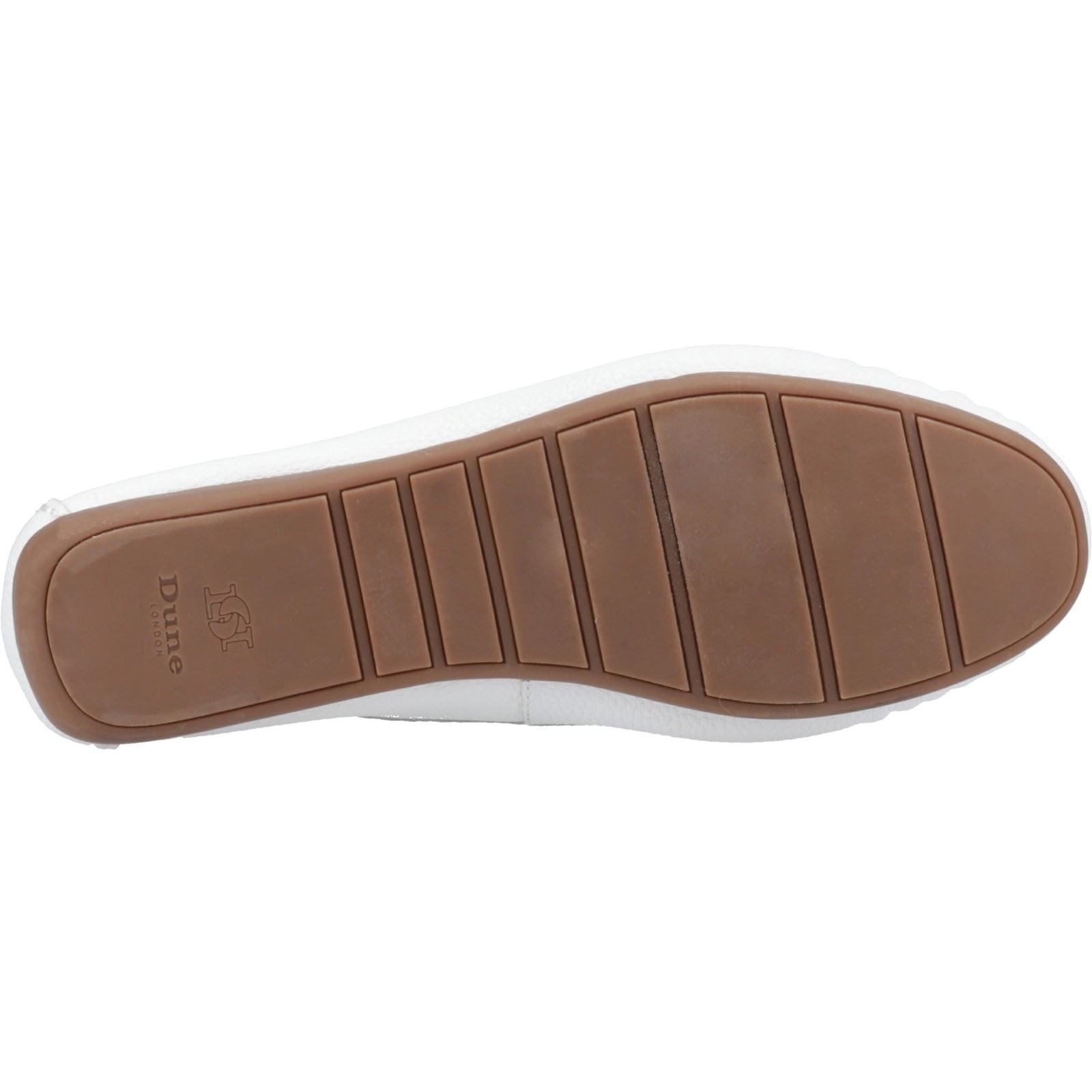 Dune Grovers Chaussures Mocassins Blanches Pour Femmes En Cuir