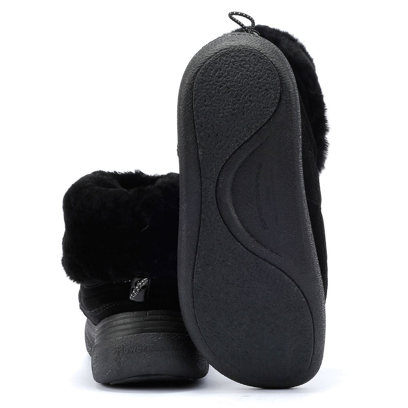 Flower Mountain Fami Mid Bottes En Daim Noir Pour Femmes