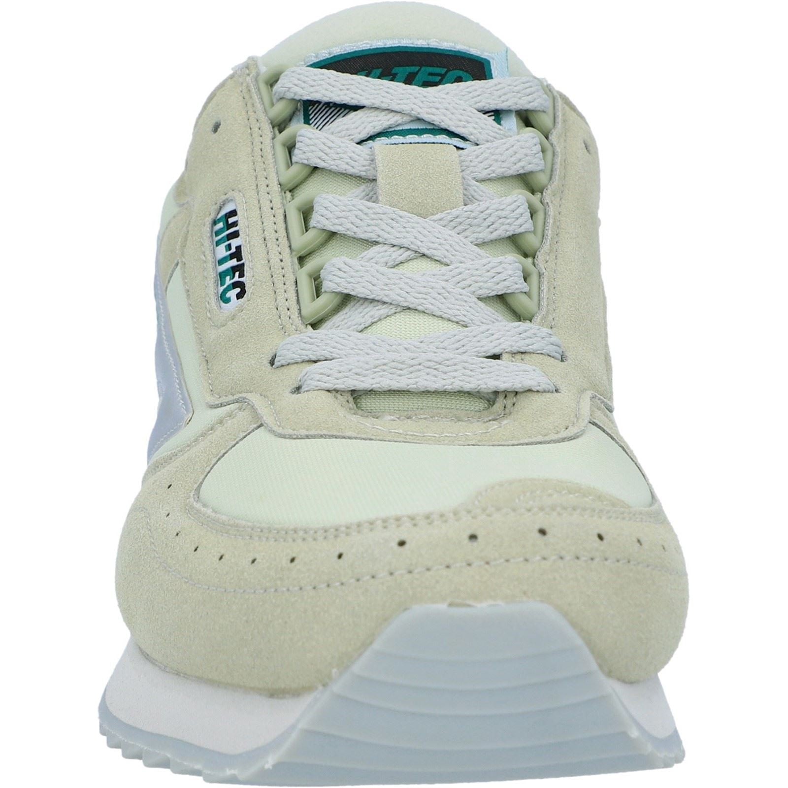 Hi-Tec Silver Shadow OG Baskets Pour Hommes En Suède Pu Argent/gris/vert
