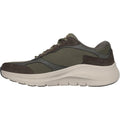 Skechers Arch Fit 2.0 The Keep Baskets En Cuir Pour Homme De Couleur Olive