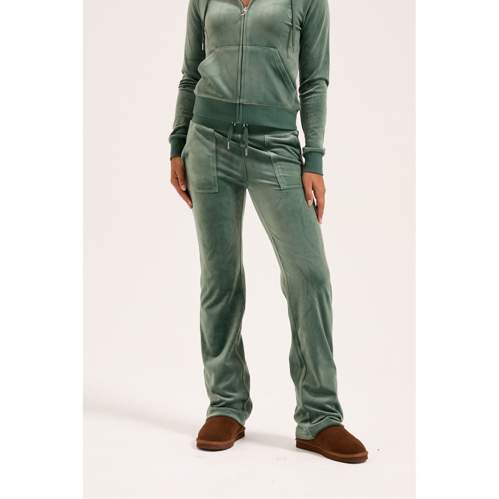 Juicy Couture Del Ray Pant Pantalons De Survêtement Verts En Polyester Pour Femmes