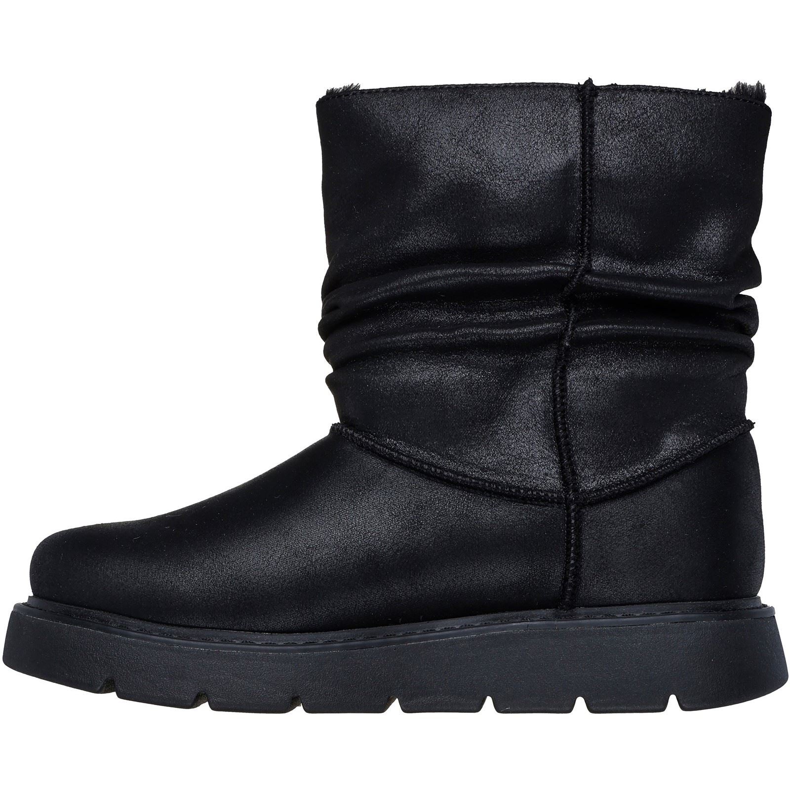 Skechers Keepsakes Lite Freezing Low Bottes D'Hiver Noires Pour Femmes En Textile