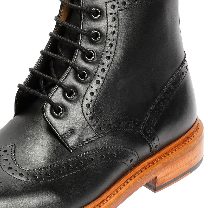 Chapman & Moore Walter Brogue Bottes En Cuir Pour Hommes Marron