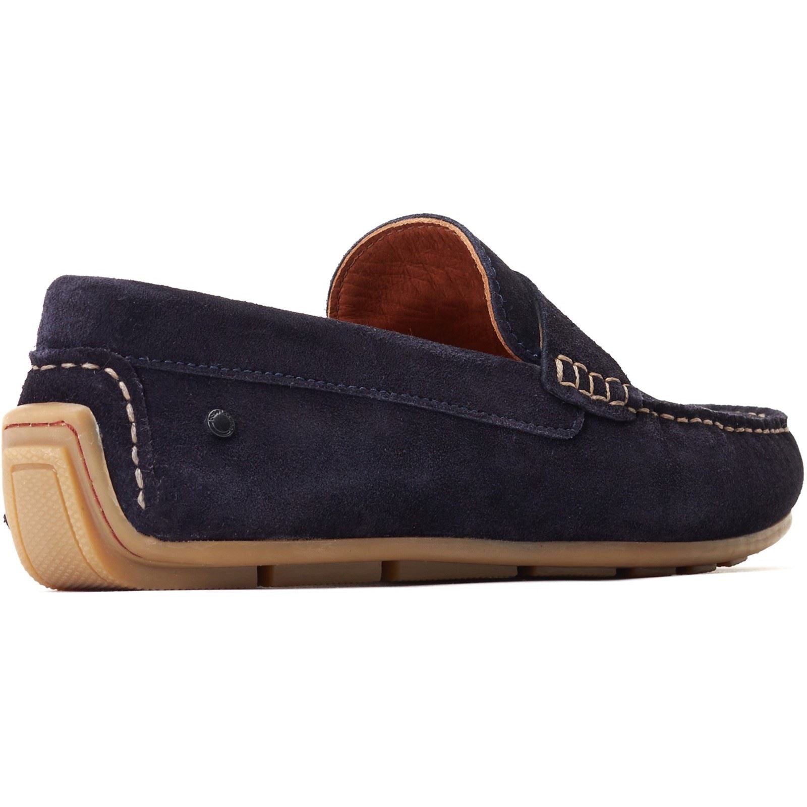 Base London Collins Chaussures Bateau En Cuir Pour Hommes, Couleur Marine