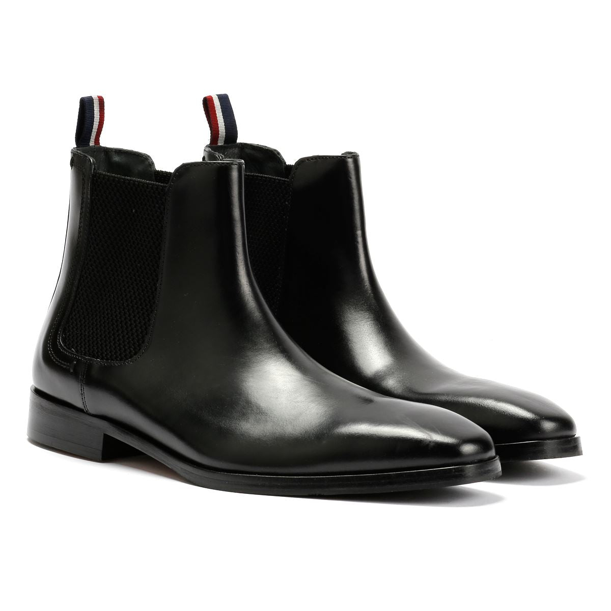 Ben Sherman Kendrick Bottes Noires En Cuir Pour Hommes
