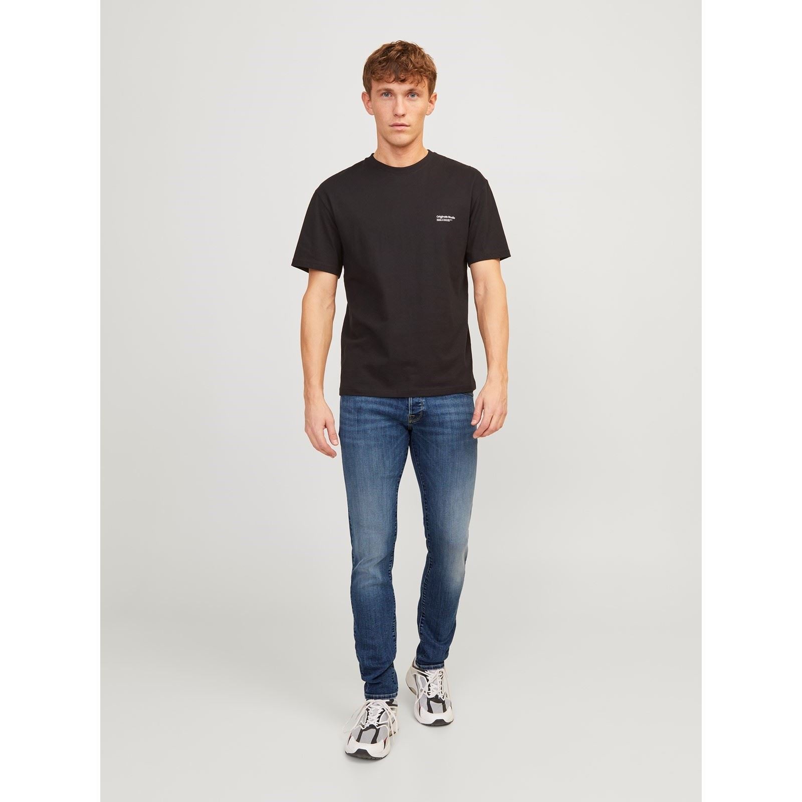 Jack & Jones Glenn Fox Jean Slim Bleu En Coton Pour Homme