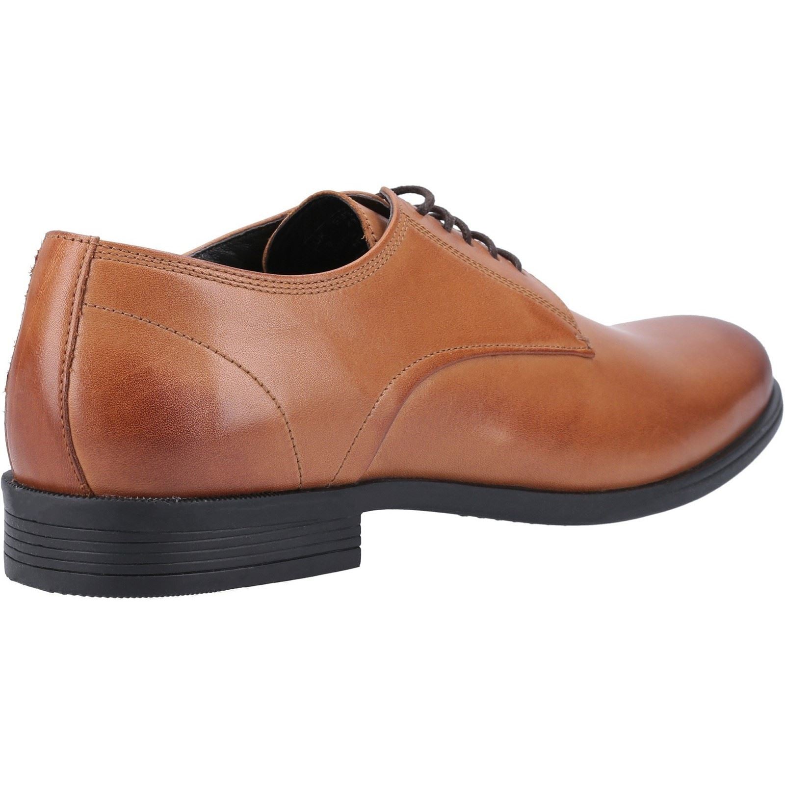 Hush Puppies Oscar Clean Toe Chaussures En Cuir Pour Homme À Lacets De Couleur Beige.