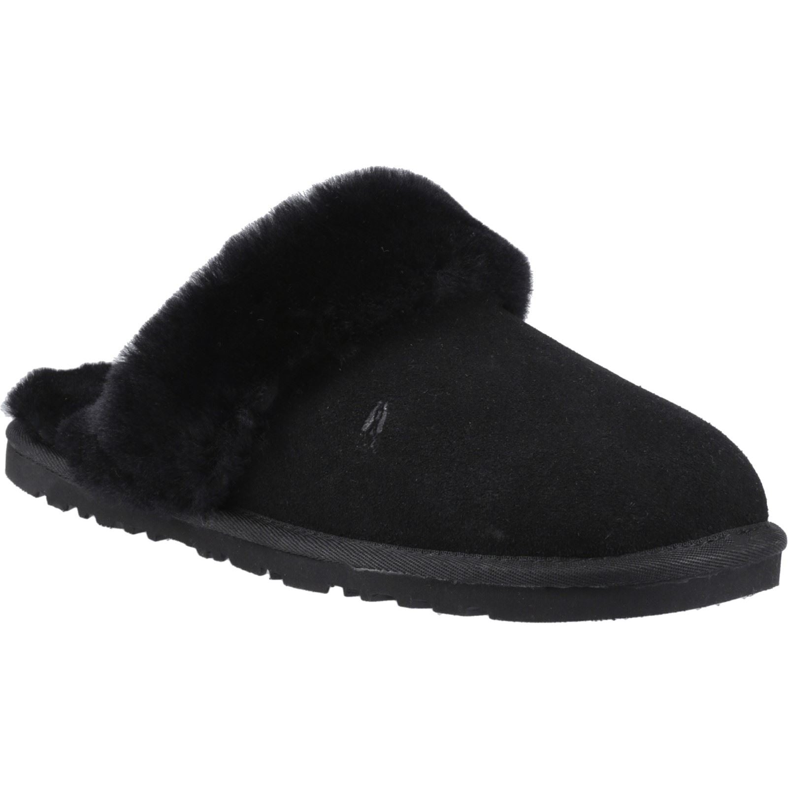 Hush Puppies Samantha Chaussons Noirs Pour Femmes En Suède