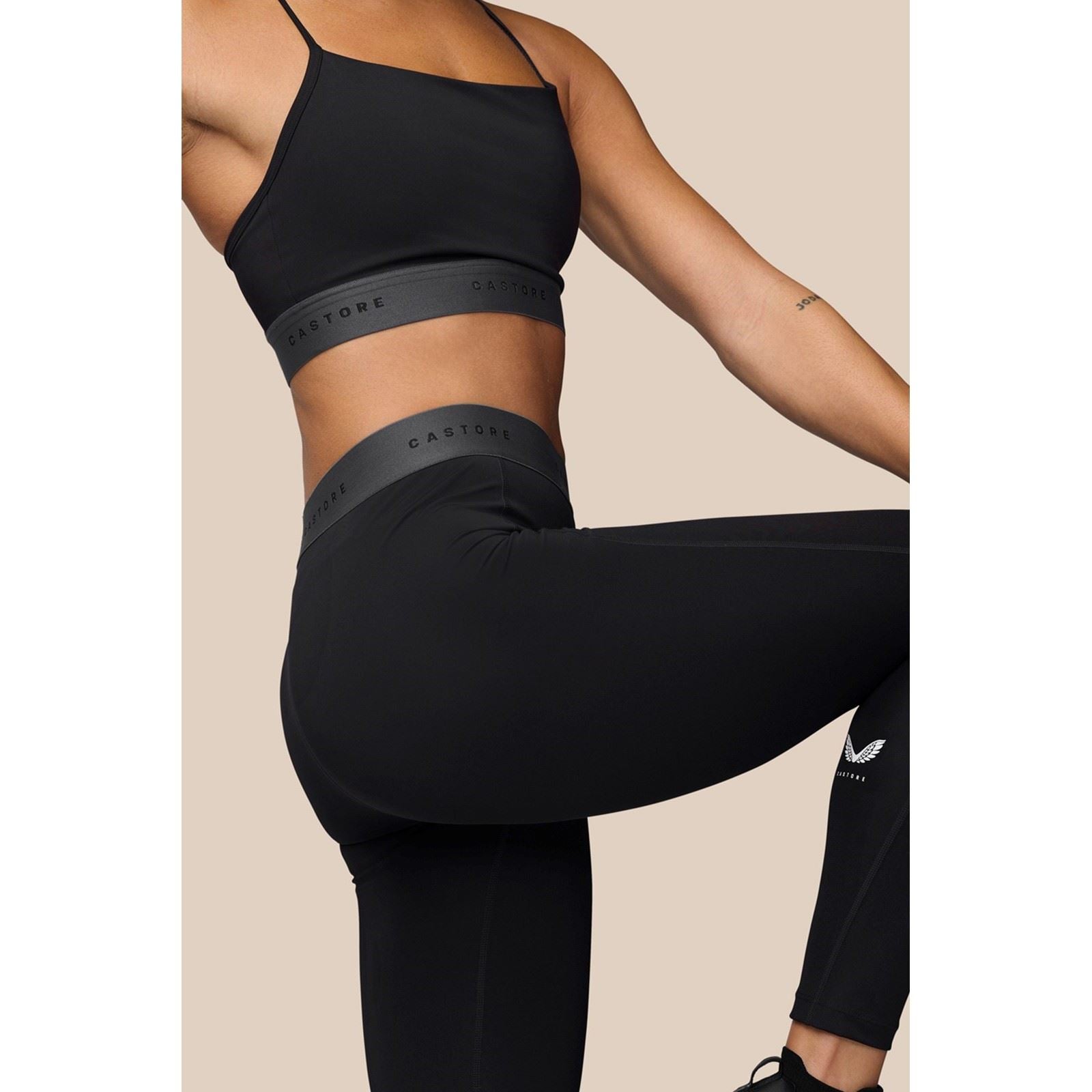 Castore Adapt Legging Leggings De Sport Noirs En Polyester Pour Femmes