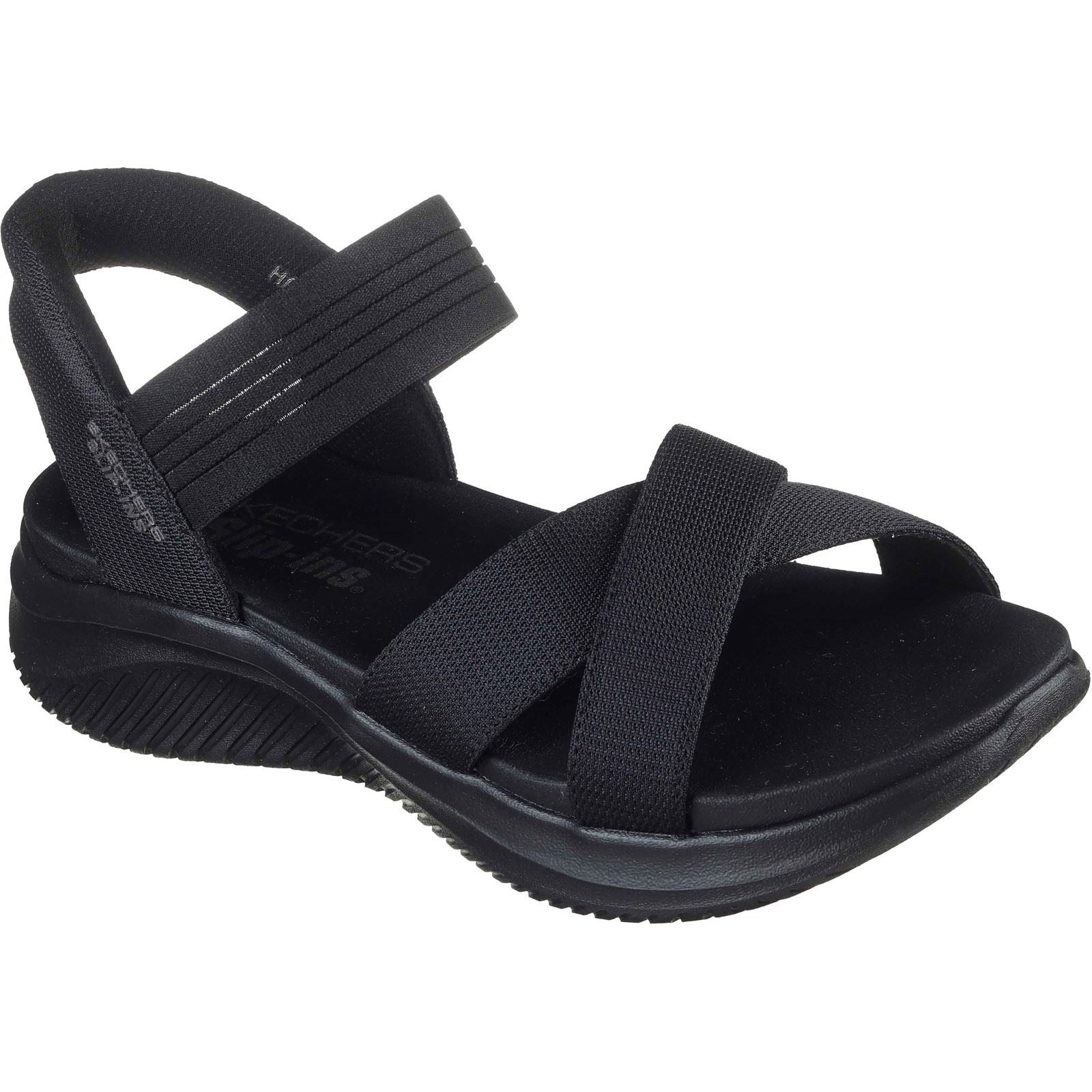 Skechers Ultra Flex 3.0 - Never Better Sandales Noires En Textile Pour Femmes