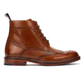 Ben Sherman Alfred Brogue Bottes En Cuir Marron Pour Hommes