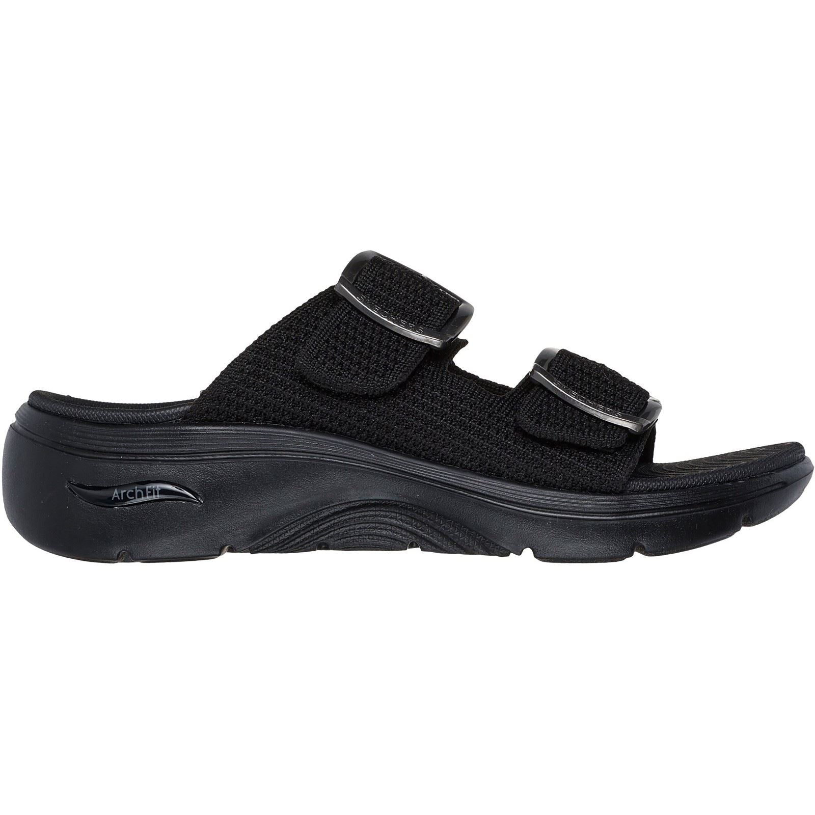 Skechers Go Walk Arch Fit 2.0 Destined Sandales Noires Pour Femme En Textile