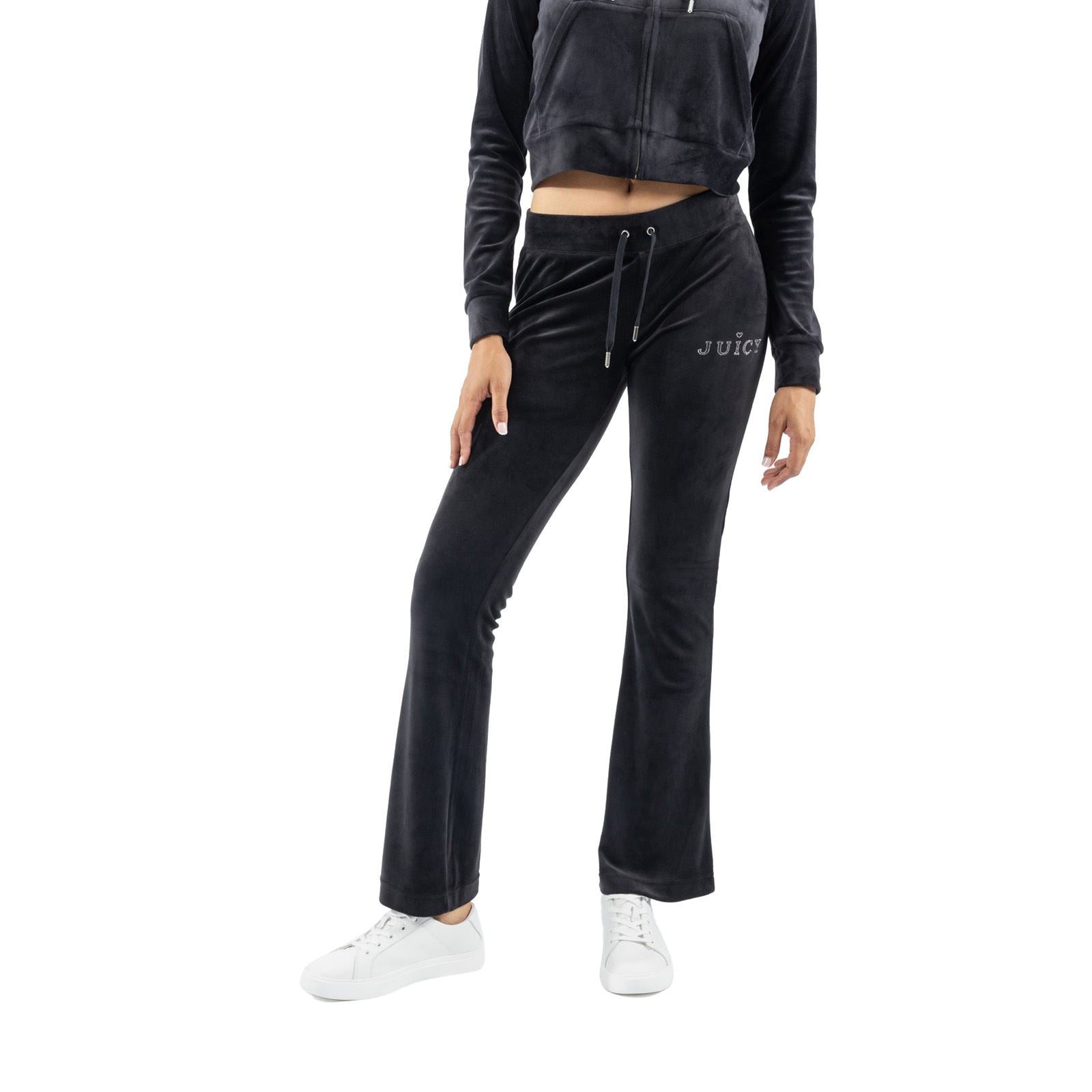 Juicy Couture Regal Lisa Pantalons De Jogging Noirs En Polyester Pour Femmes