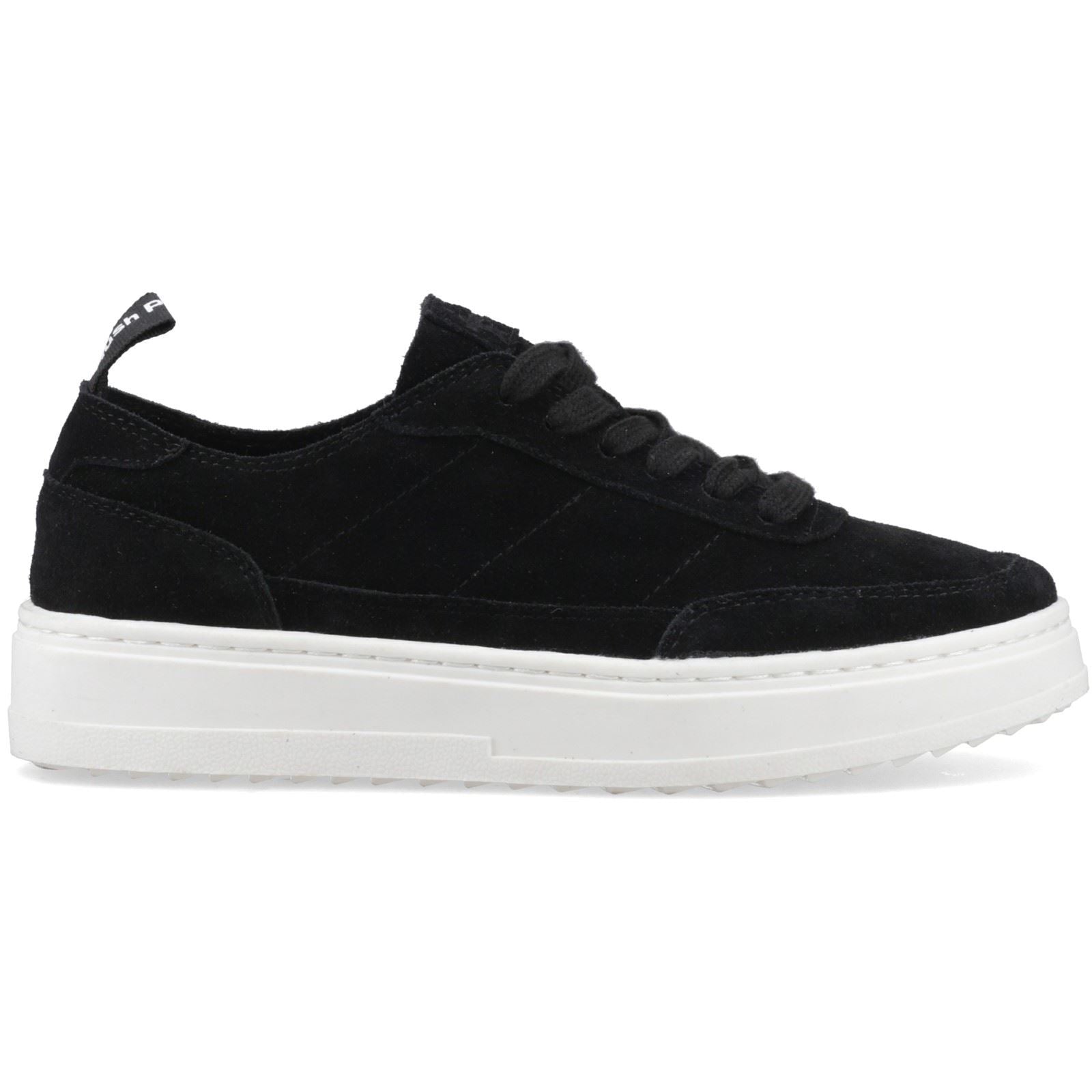 Hush Puppies Nesta Baskets Noires En Cuir Pour Femmes