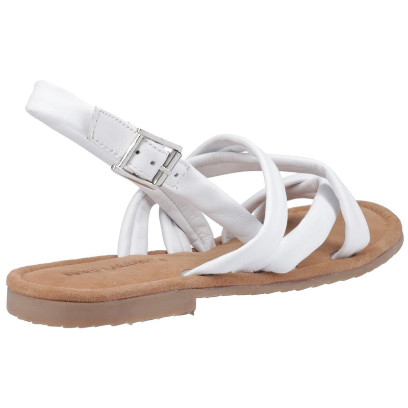 Hush Puppies Hope Sandales Blanches Pour Femmes En Cuir