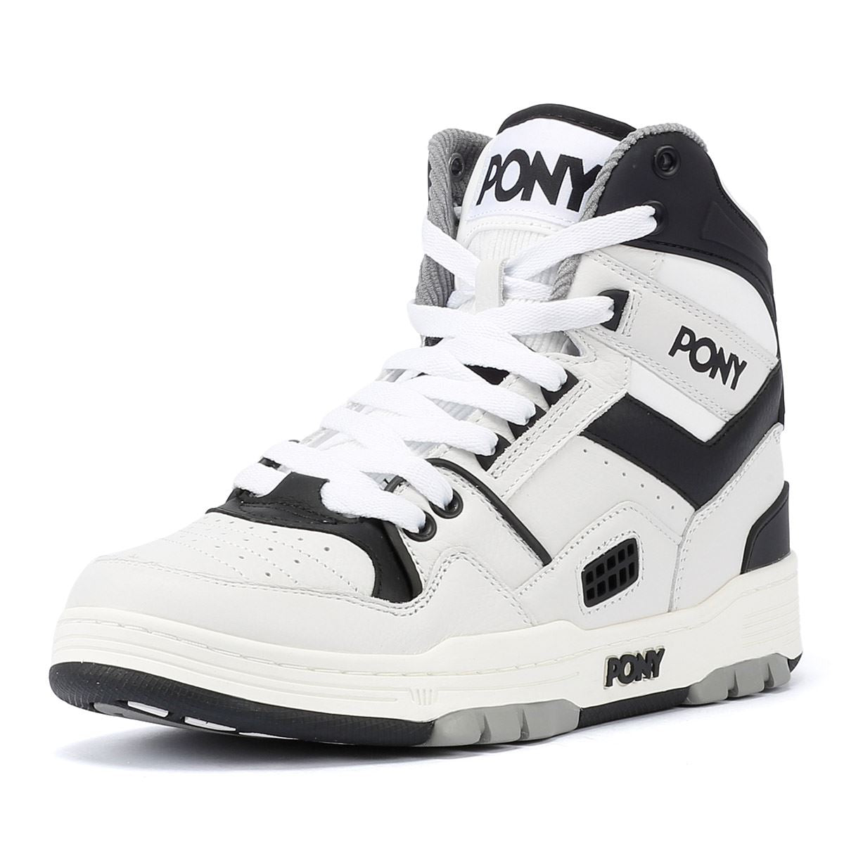Pony M_100 Des Baskets En Cuir Blanches/Noires