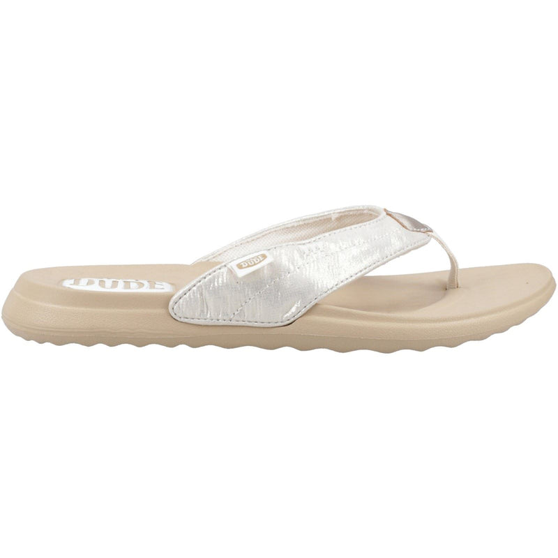 HEYDUDE Christi Flip Classic Sandales Dorées Pour Femmes