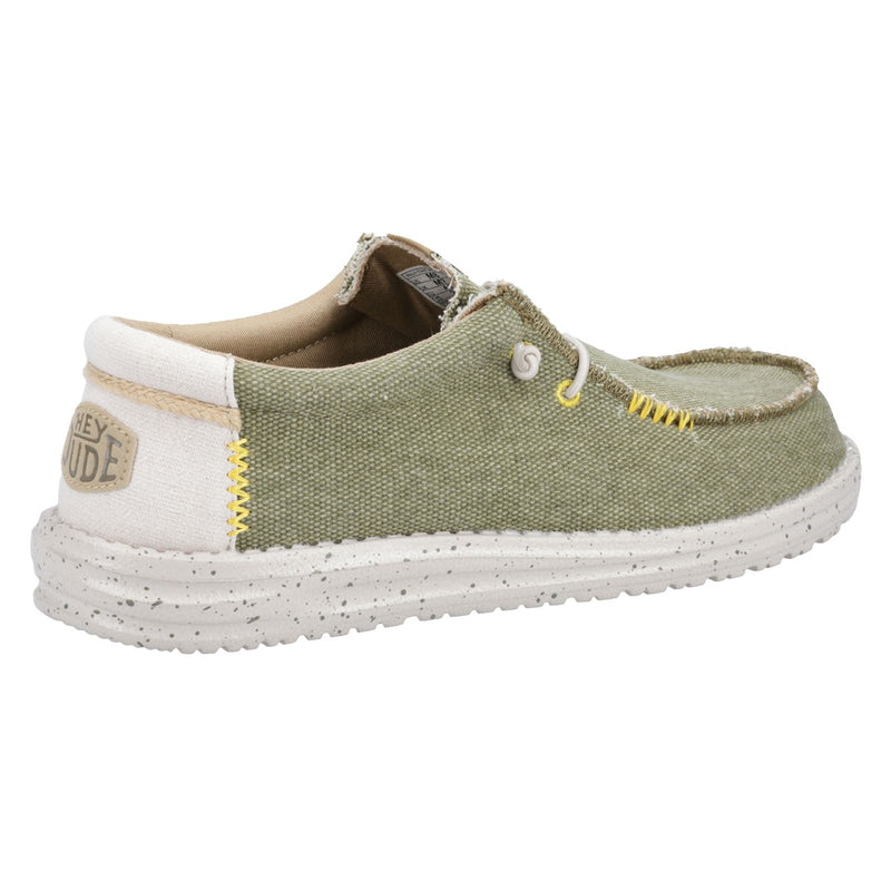 HEYDUDE Wally Coastline Chaussures Bateau Pour Homme En Tissu Olive