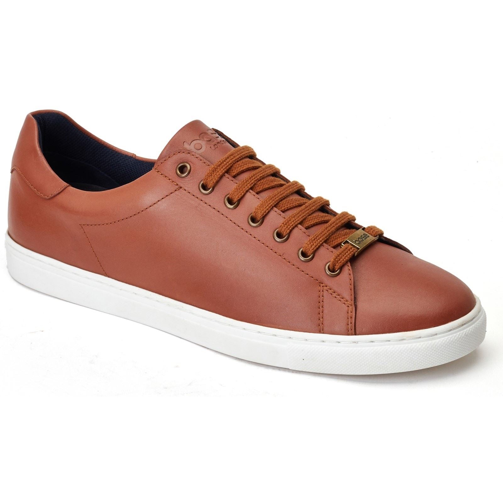 Base London Tucker Baskets Pour Hommes En Cuir Brûlé.
