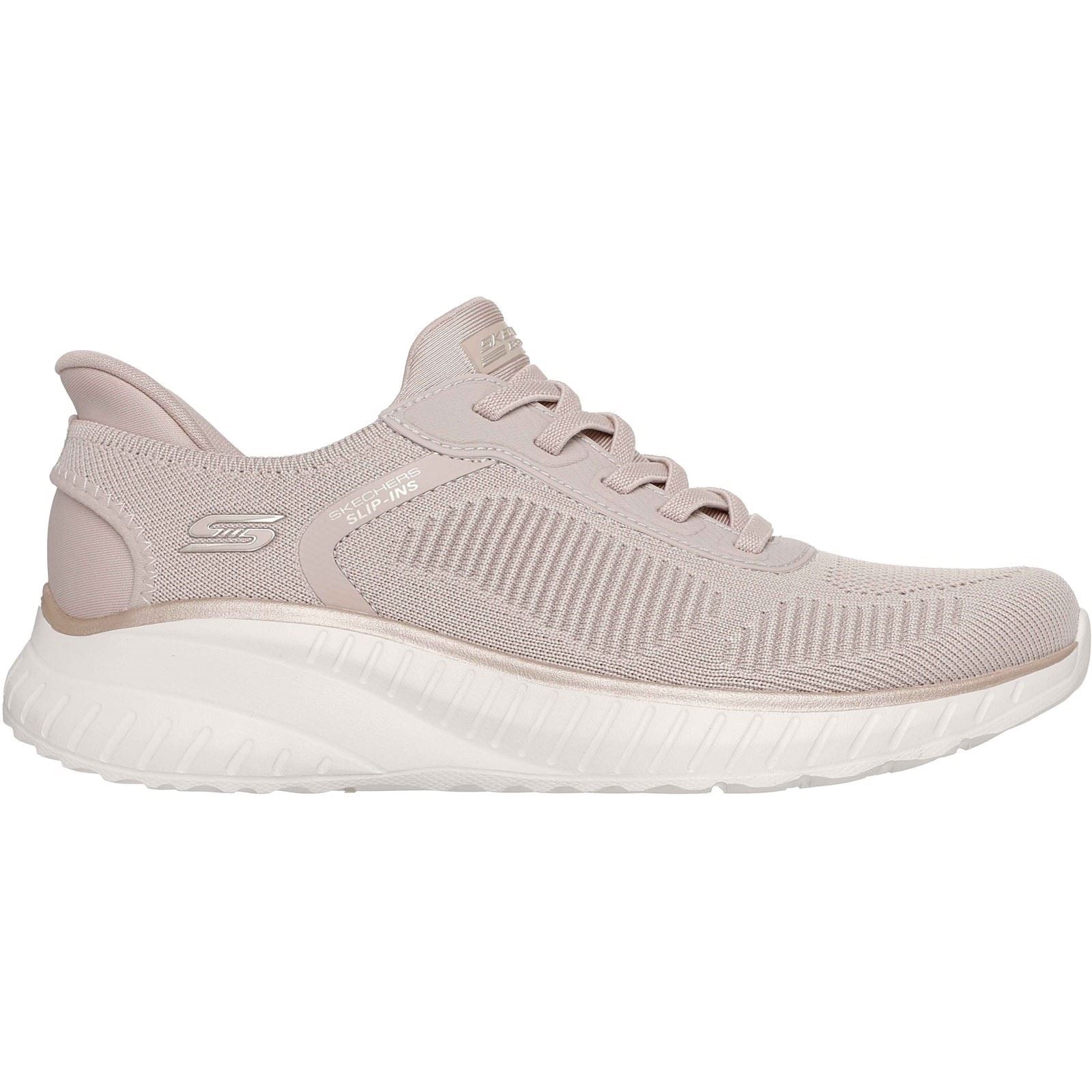 Skechers BOBS Sport Squad Chaos Baskets En Textile Pour Femmes Naturelles/Or