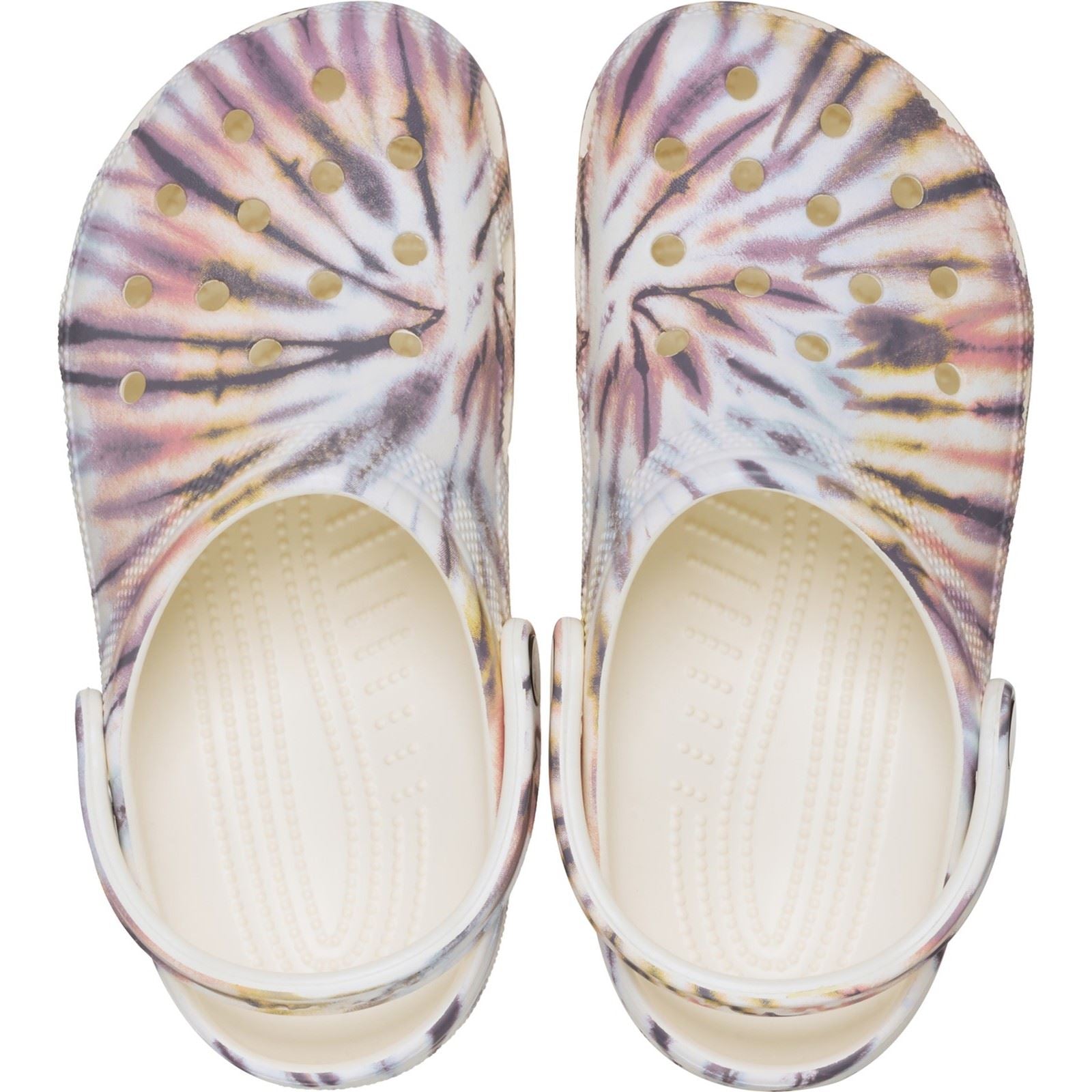 Crocs Classic Tie Dye Clog Sabots Thermoplastiques Femmes Chalk/Multi