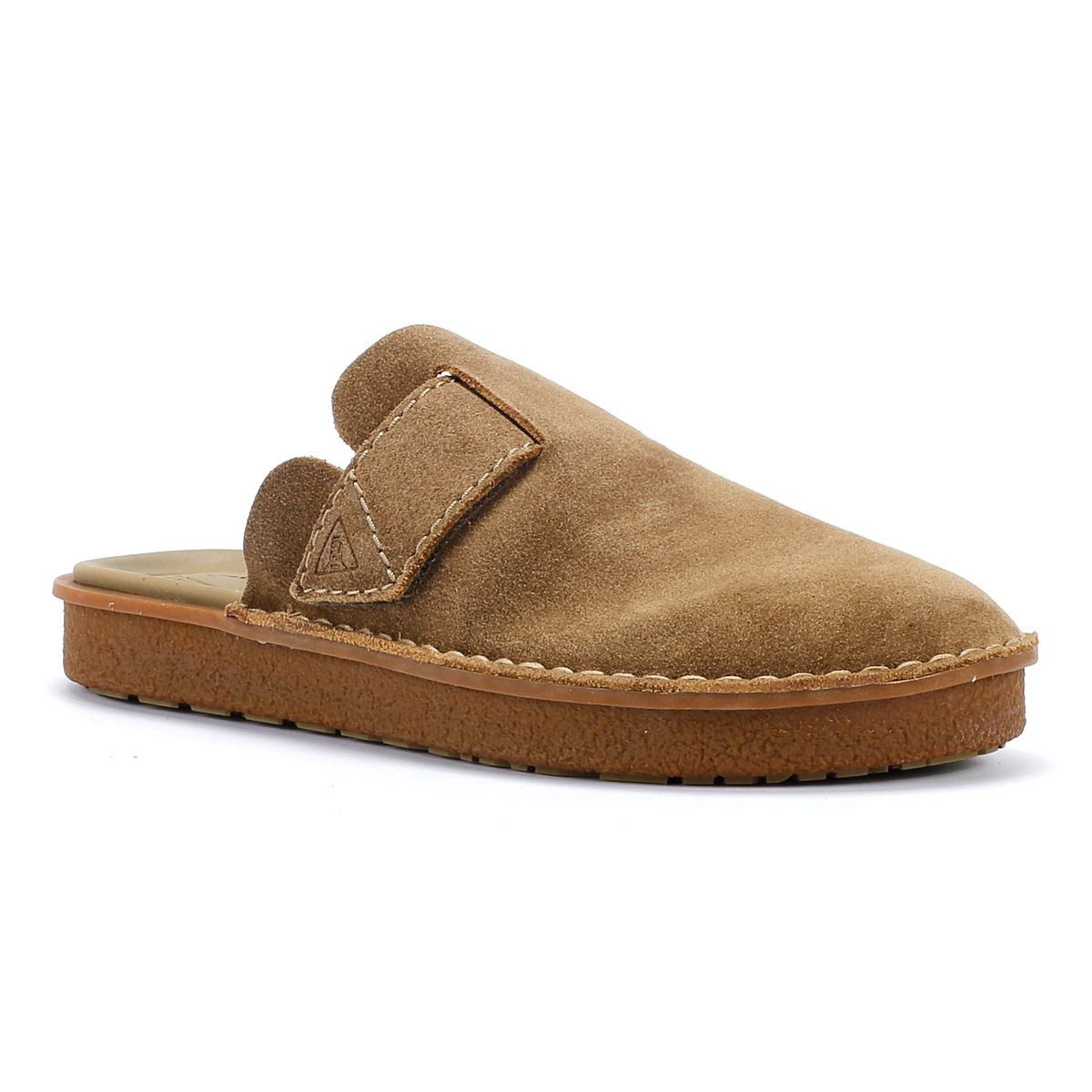 Clarks Main Litton Sabots En Daim En Chêne Pour Hommes