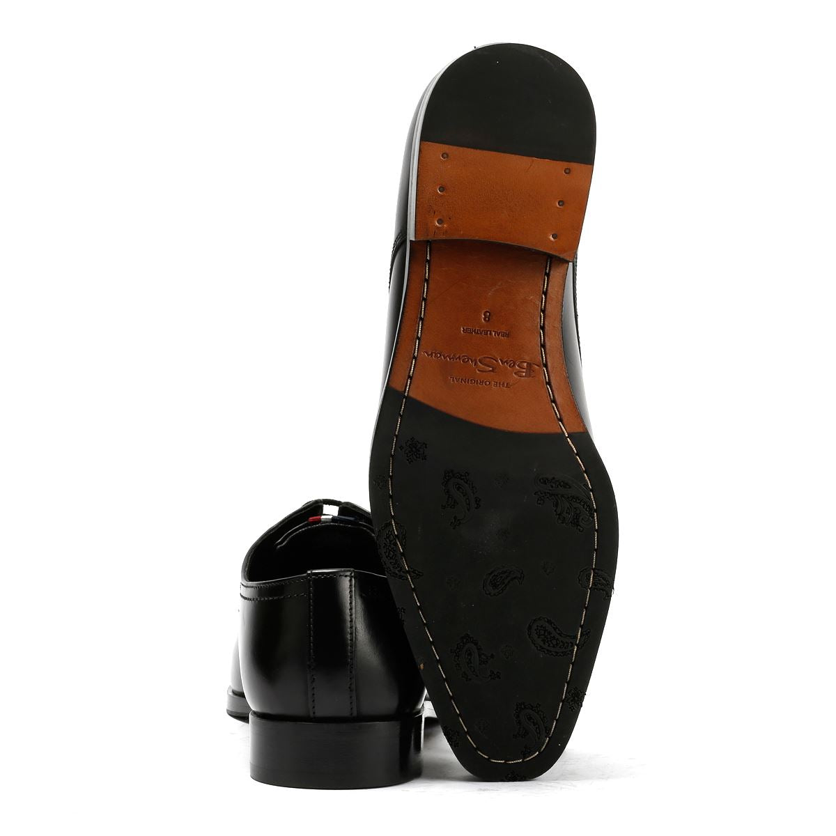 Ben Sherman Kenton Chaussures Noires En Cuir Pour Homme À Lacets