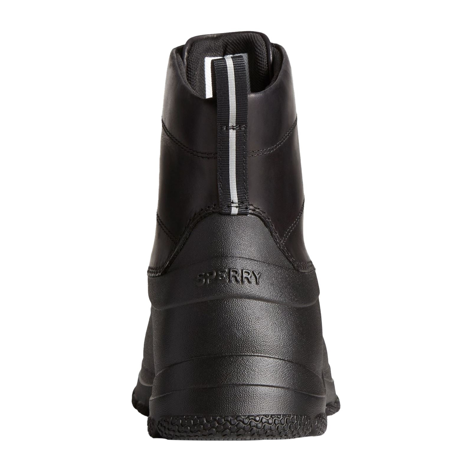 Sperry Duck Float Bottes En Caoutchouc Noires En Cuir