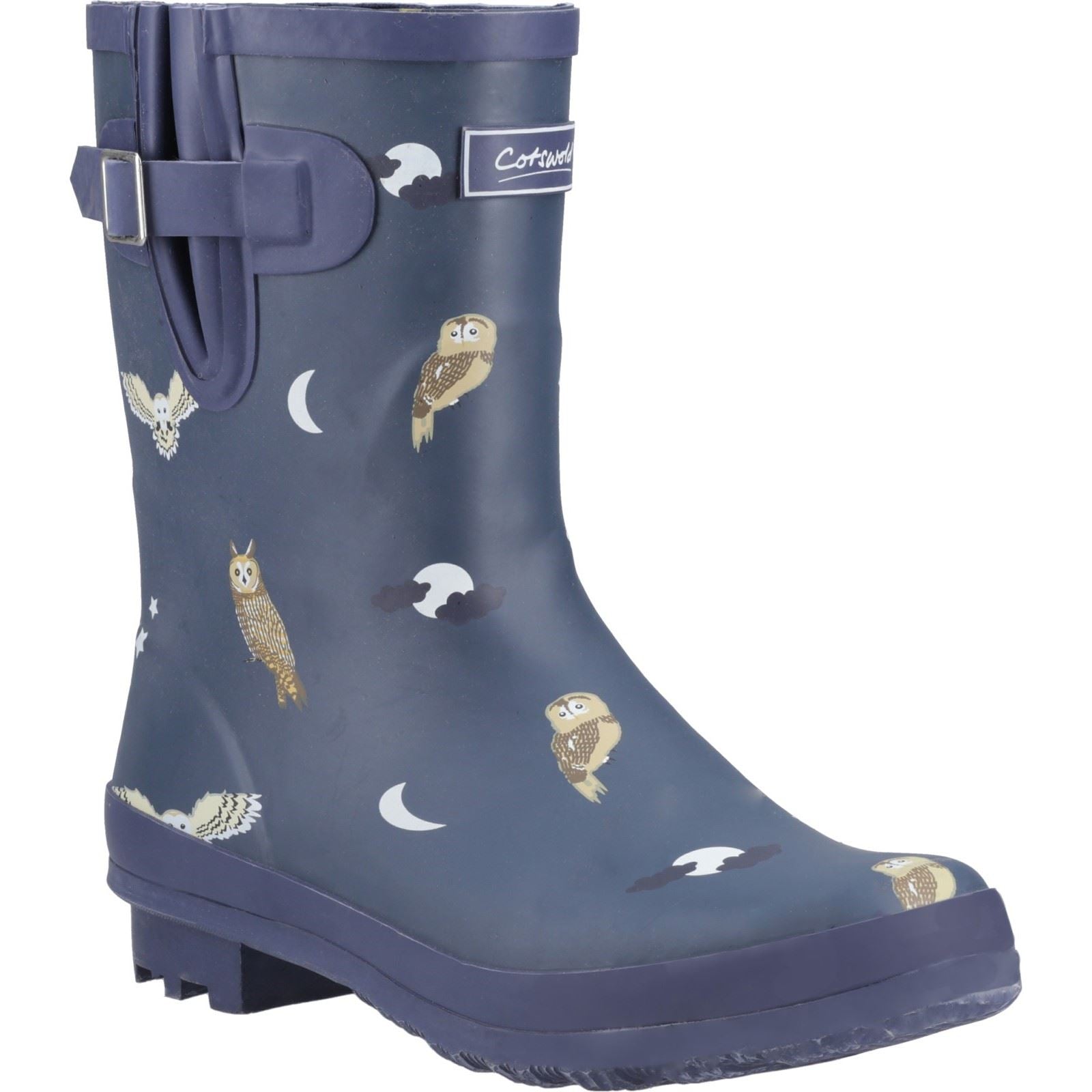 Cotswold Woodland Mid Bottes En Caoutchouc Pour Femmes Avec Motif De Chouettes