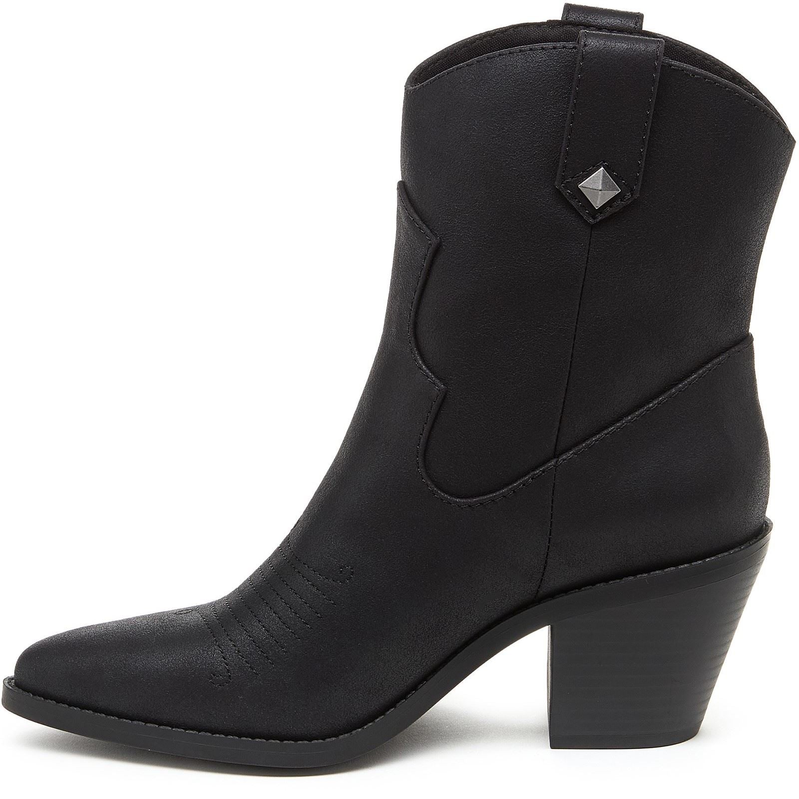 Rocket Dog Feather Bottes À Talons Noirs En Polyuréthane Pour Femmes