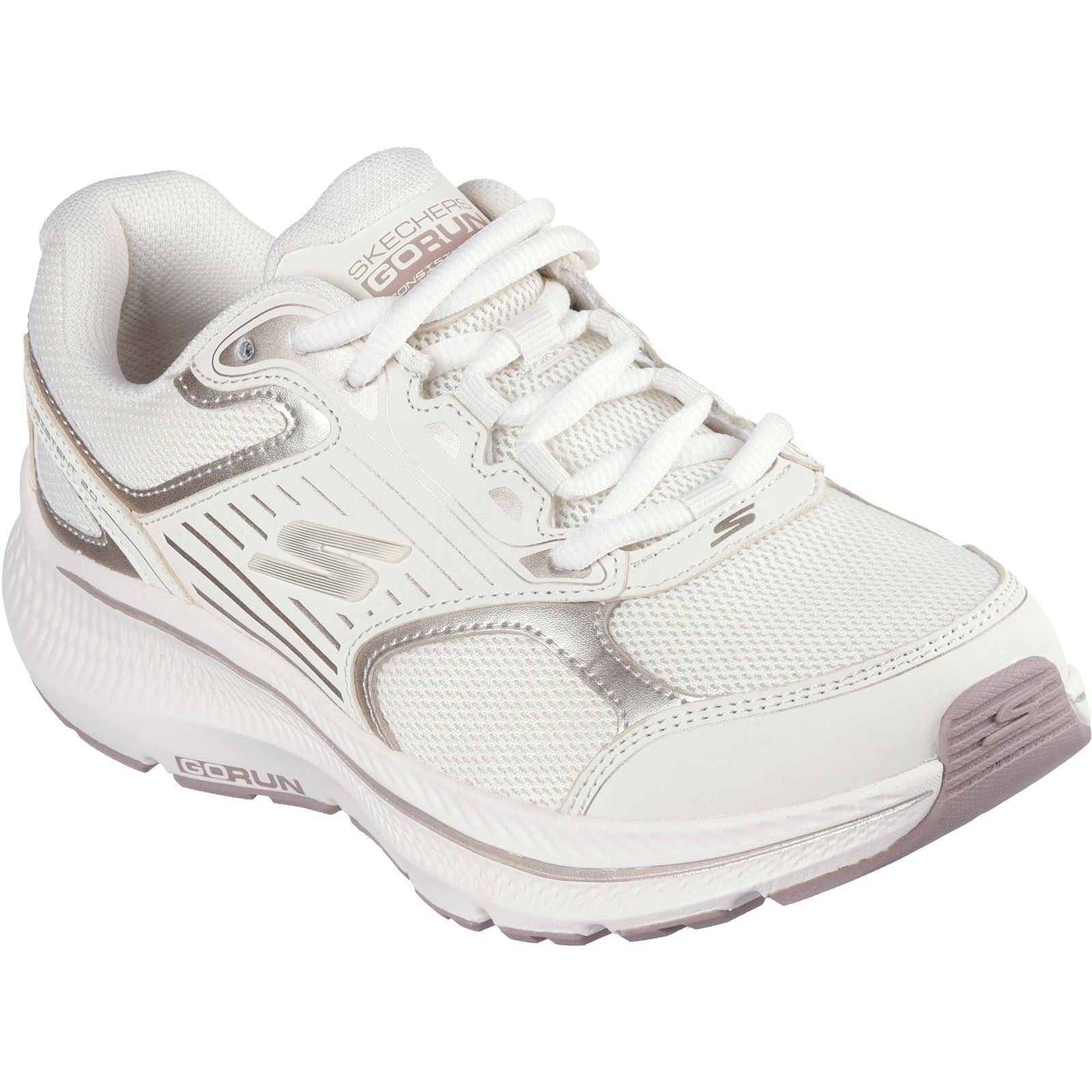 Skechers Performance GO RUN Consistent 2.0 Advantage Baskets En Cuir Naturel Pour Femmes