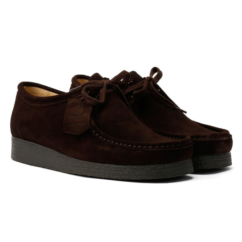 Tower London Apache Chaussures Homme En Daim Marron À Lacets