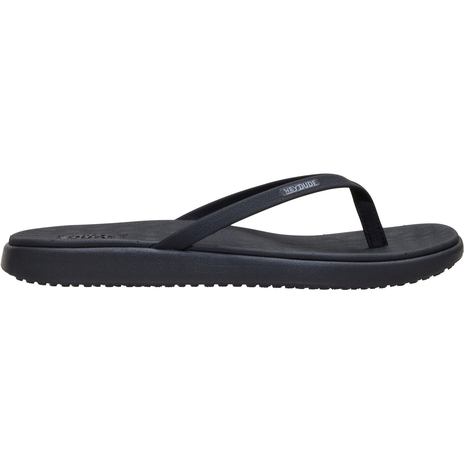 HEYDUDE Maui Breeze Tongs En Polyuréthane Pour Femmes Noires/Noires