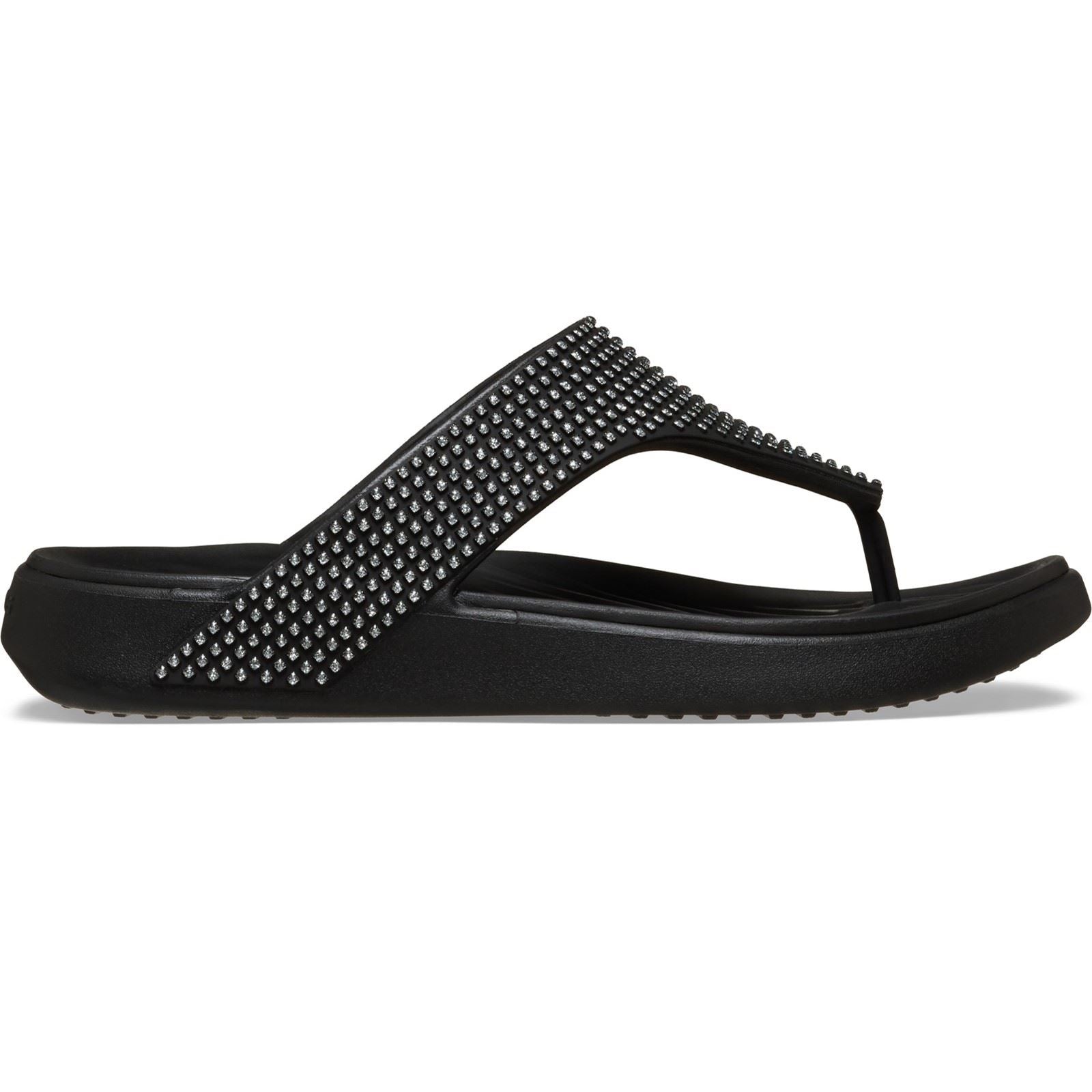 Crocs Getaway Triangle Sandales Noires Pour Femmes En Eva