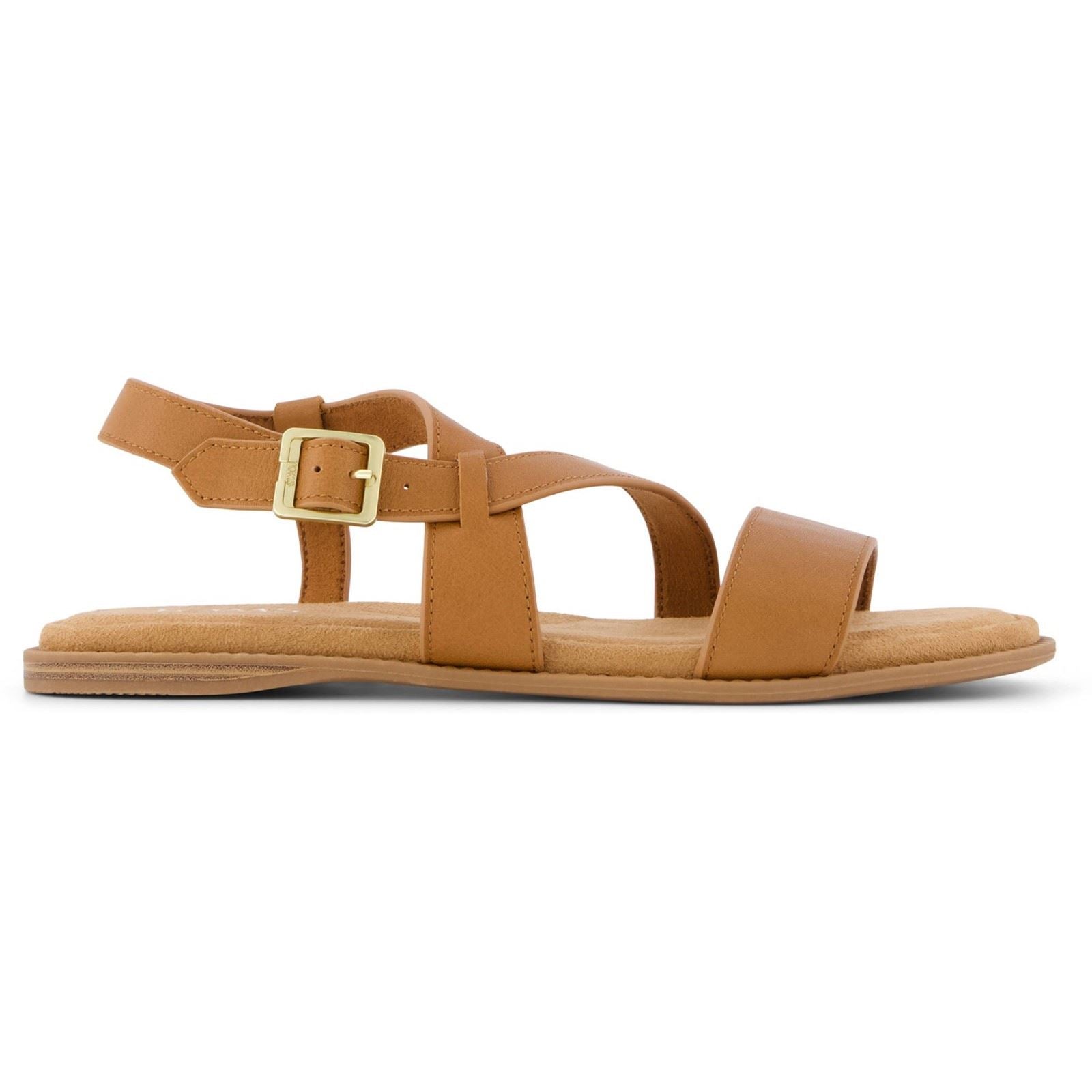 TOMS Mar Sandales En Cuir Pour Femmes Brown Sugar