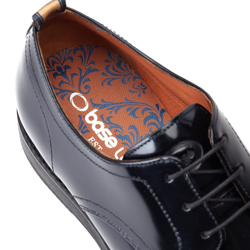 Base London Roly Chaussures Oxford Noires En Cuir Pour Hommes