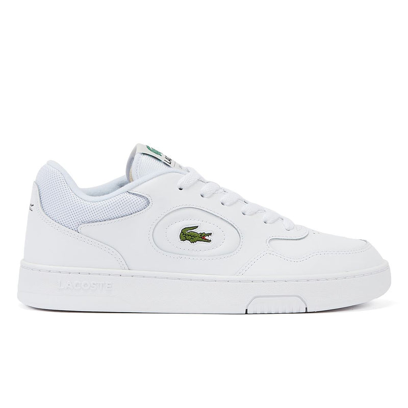Lacoste Baskets Blanches En Cuir Pour Hommes