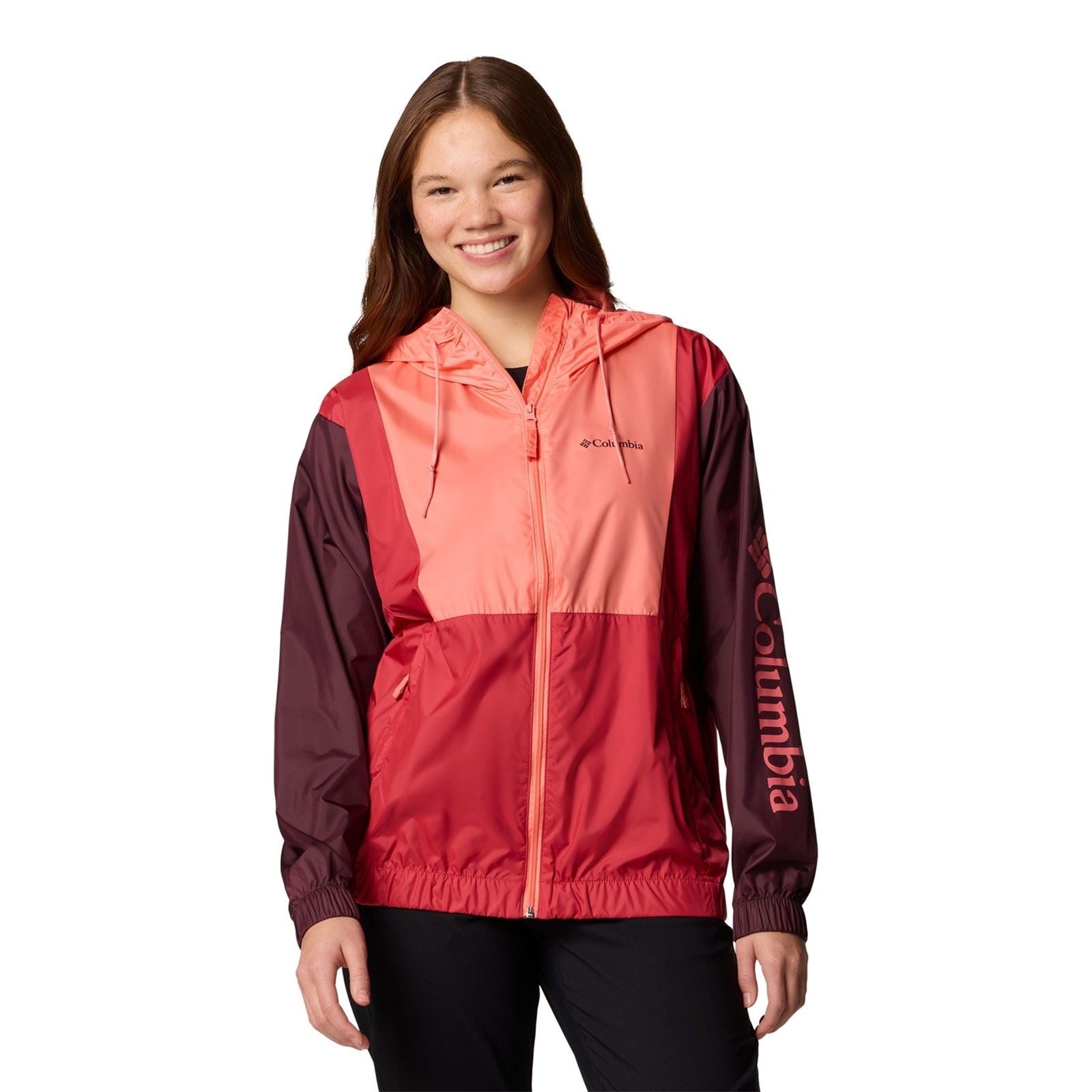 Columbia Lily Basin II Jacket Veste De Pluie Rouge Pour Femmes