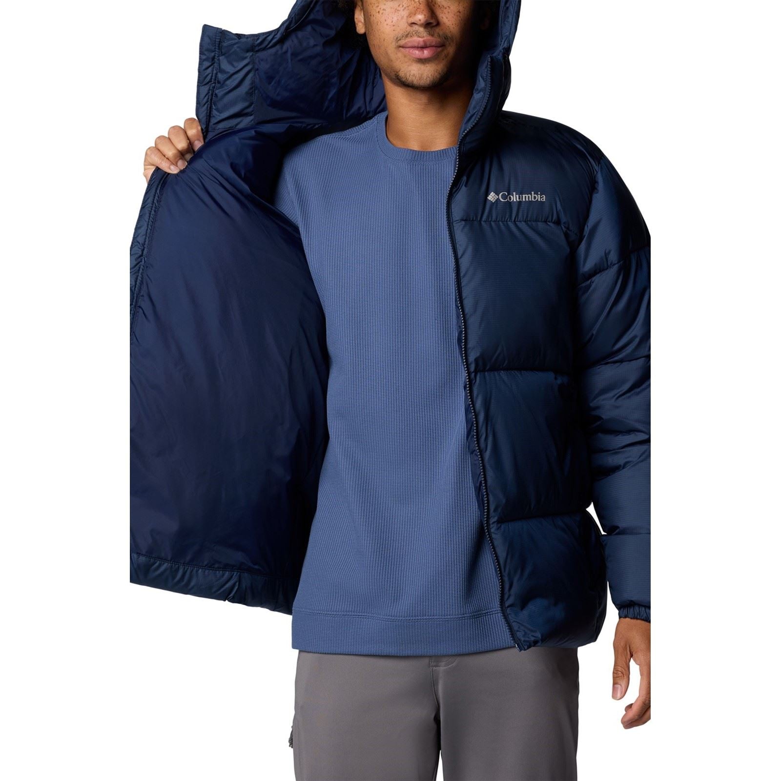Columbia Puffect II Veste En Duvet Bleue Pour Homme