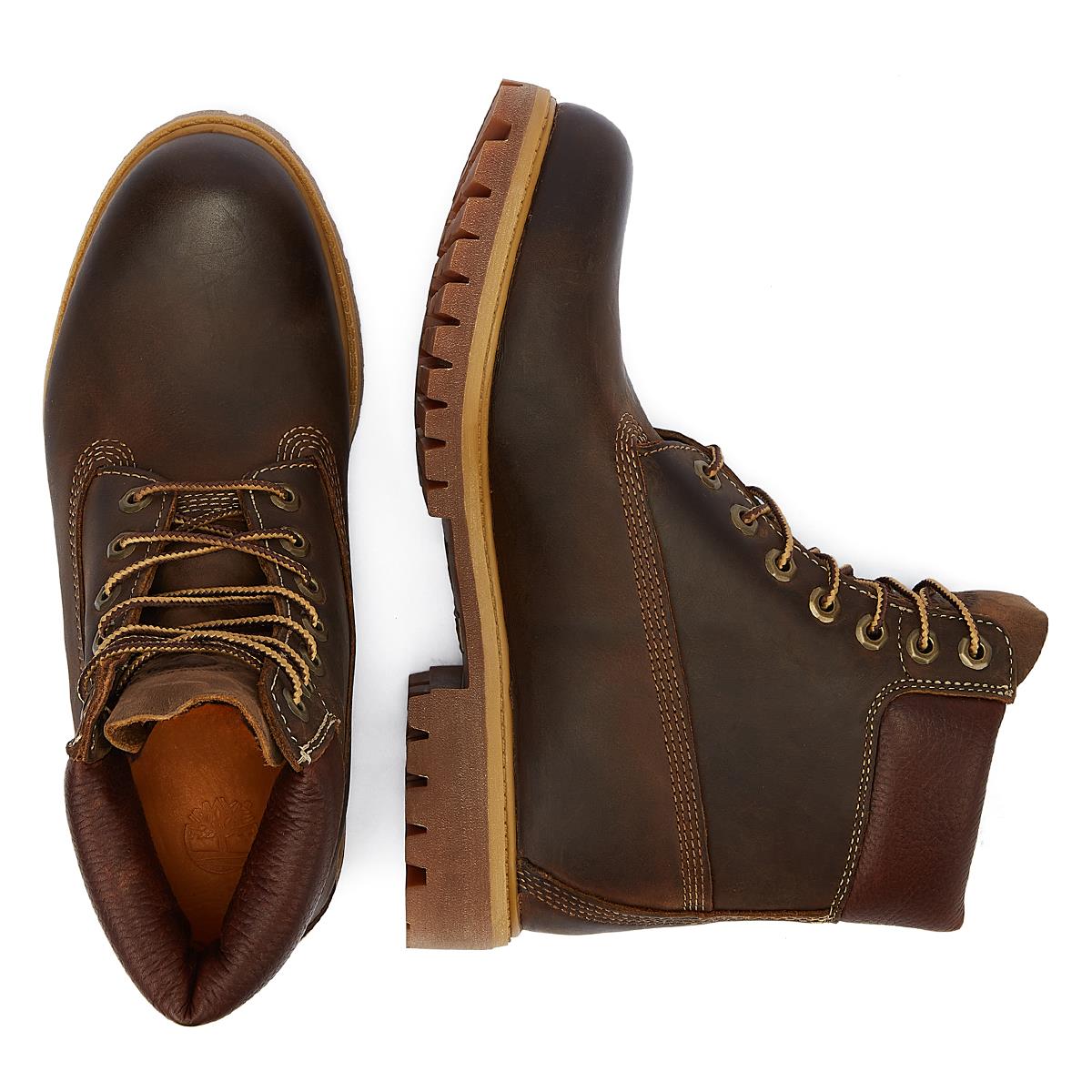 Timberland 6 Pouces Premium Cuir Vintage Hommes Marron
