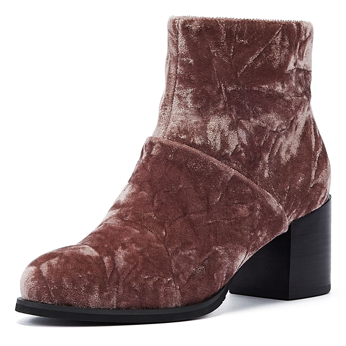 Shoe The Bear Ceci Bottes Marron Pour Femmes En Velours Profond Blush